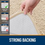 Buganda Bathroom Rugs 30x20, Quick Dry Machine Washable Chenille Bath Mats with Rubber Backing, Grey - Image 85