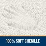 Buganda Bathroom Rugs 30x20, Quick Dry Machine Washable Chenille Bath Mats with Rubber Backing, Grey - Image 19