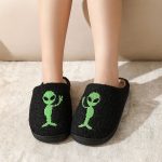 BERANMEY Halloween Slippers for Women Perfect Soft Plush Comfy Warm Slip-On Cute Womens Slippers Indoor Fluffy House Slippers for Women and Men Non-slip Fuzzy Flat Slides - Image 136