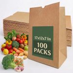 100 Pack Paper Kraft Paper Bags,Heavy Duty Large Grocery Brown Bag,14x10.5x6.5 Inch Bags for Storage,Take out,Shopping,Sacks - Image 22