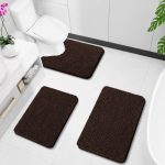 Buganda Bathroom Rugs 30x20, Quick Dry Machine Washable Chenille Bath Mats with Rubber Backing, Grey - Image 34