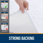 Buganda Bathroom Rugs 30x20, Quick Dry Machine Washable Chenille Bath Mats with Rubber Backing, Grey - Image 46