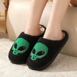 BERANMEY Halloween Slippers for Women Perfect Soft Plush Comfy Warm Slip-On Cute Womens Slippers Indoor Fluffy House Slippers for Women and Men Non-slip Fuzzy Flat Slides - Image 100