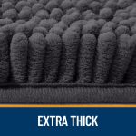 Buganda Bathroom Rugs 30x20, Quick Dry Machine Washable Chenille Bath Mats with Rubber Backing, Grey - Image 28
