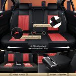 FLORICH Leather Car Seat Covers Full Set for Cars, SUVs & Trucks, Pink Black Front & Rear Automotive Seat Covers, Universal Fit for Toyota Honda Ford Jeep - Image 63