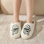 BERANMEY Halloween Slippers for Women Perfect Soft Plush Comfy Warm Slip-On Cute Womens Slippers Indoor Fluffy House Slippers for Women and Men Non-slip Fuzzy Flat Slides - Image 108