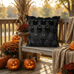 Sm:)e Embroidered Goost Plush Faux Fur Jacquard Halloween Throw Pillow Cover 18x18 Inch White, Set of 2 Silky Soft Cushion Case for Sofa Couch - Image 36
