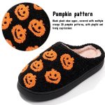 BERANMEY Halloween Slippers for Women Perfect Soft Plush Comfy Warm Slip-On Cute Womens Slippers Indoor Fluffy House Slippers for Women and Men Non-slip Fuzzy Flat Slides - Image 46