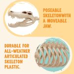 Joyfy Halloween Skeleton Fish Skeleton Halloween Decor,Plastic Skeleton with LED Eye for Halloween Decoration Outdoor Haunted House Party - Image 23