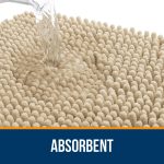 Buganda Bathroom Rugs 30x20, Quick Dry Machine Washable Chenille Bath Mats with Rubber Backing, Grey - Image 83