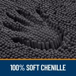Buganda Bathroom Rugs 30x20, Quick Dry Machine Washable Chenille Bath Mats with Rubber Backing, Grey - Image 27