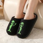 BERANMEY Halloween Slippers for Women Perfect Soft Plush Comfy Warm Slip-On Cute Womens Slippers Indoor Fluffy House Slippers for Women and Men Non-slip Fuzzy Flat Slides - Image 135