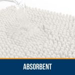 Buganda Bathroom Rugs 30x20, Quick Dry Machine Washable Chenille Bath Mats with Rubber Backing, Grey - Image 21