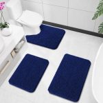 Buganda Bathroom Rugs 30x20, Quick Dry Machine Washable Chenille Bath Mats with Rubber Backing, Grey - Image 10