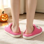 BERANMEY Halloween Slippers for Women Perfect Soft Plush Comfy Warm Slip-On Cute Womens Slippers Indoor Fluffy House Slippers for Women and Men Non-slip Fuzzy Flat Slides - Image 58