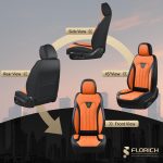 FLORICH Leather Car Seat Covers Full Set for Cars, SUVs & Trucks, Pink Black Front & Rear Automotive Seat Covers, Universal Fit for Toyota Honda Ford Jeep - Image 12