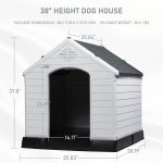 Waleaf Plastic Dog House Outdoor Indoor for Small Medium Larige Dogs,Waterproof Dog Houses with Elevated Floor and Air Vents,Durable Ventilate & Easy Clean and Assemble - Image 22