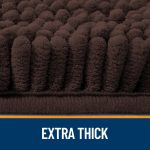 Buganda Bathroom Rugs 30x20, Quick Dry Machine Washable Chenille Bath Mats with Rubber Backing, Grey - Image 36