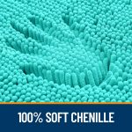 Buganda Bathroom Rugs 30x20, Quick Dry Machine Washable Chenille Bath Mats with Rubber Backing, Grey - Image 89