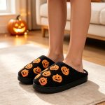 BERANMEY Halloween Slippers for Women Perfect Soft Plush Comfy Warm Slip-On Cute Womens Slippers Indoor Fluffy House Slippers for Women and Men Non-slip Fuzzy Flat Slides - Image 48