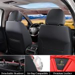 FLORICH Leather Car Seat Covers Full Set for Cars, SUVs & Trucks, Pink Black Front & Rear Automotive Seat Covers, Universal Fit for Toyota Honda Ford Jeep - Image 42