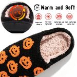 BERANMEY Halloween Slippers for Women Perfect Soft Plush Comfy Warm Slip-On Cute Womens Slippers Indoor Fluffy House Slippers for Women and Men Non-slip Fuzzy Flat Slides - Image 45
