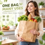 100 Pack Paper Kraft Paper Bags,Heavy Duty Large Grocery Brown Bag,14x10.5x6.5 Inch Bags for Storage,Take out,Shopping,Sacks - Image 14