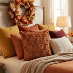 Sm:)e Embroidered Goost Plush Faux Fur Jacquard Halloween Throw Pillow Cover 18x18 Inch White, Set of 2 Silky Soft Cushion Case for Sofa Couch - Image 25