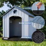 Waleaf Plastic Dog House Outdoor Indoor for Small Medium Larige Dogs,Waterproof Dog Houses with Elevated Floor and Air Vents,Durable Ventilate & Easy Clean and Assemble - Image 13