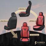 FLORICH Leather Car Seat Covers Full Set for Cars, SUVs & Trucks, Pink Black Front & Rear Automotive Seat Covers, Universal Fit for Toyota Honda Ford Jeep - Image 65