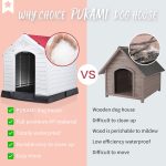 Waleaf Plastic Dog House Outdoor Indoor for Small Medium Larige Dogs,Waterproof Dog Houses with Elevated Floor and Air Vents,Durable Ventilate & Easy Clean and Assemble - Image 24