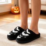 BERANMEY Halloween Slippers for Women Perfect Soft Plush Comfy Warm Slip-On Cute Womens Slippers Indoor Fluffy House Slippers for Women and Men Non-slip Fuzzy Flat Slides - Image 62