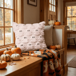 Sm:)e Embroidered Goost Plush Faux Fur Jacquard Halloween Throw Pillow Cover 18x18 Inch White, Set of 2 Silky Soft Cushion Case for Sofa Couch - Image 32