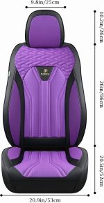 FLORICH Leather Car Seat Covers Full Set for Cars, SUVs & Trucks, Pink Black Front & Rear Automotive Seat Covers, Universal Fit for Toyota Honda Ford Jeep - Image 26