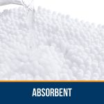 Buganda Bathroom Rugs 30x20, Quick Dry Machine Washable Chenille Bath Mats with Rubber Backing, Grey - Image 44