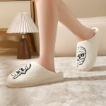 BERANMEY Halloween Slippers for Women Perfect Soft Plush Comfy Warm Slip-On Cute Womens Slippers Indoor Fluffy House Slippers for Women and Men Non-slip Fuzzy Flat Slides - Image 109