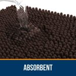 Buganda Bathroom Rugs 30x20, Quick Dry Machine Washable Chenille Bath Mats with Rubber Backing, Grey - Image 37