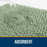 Buganda Bathroom Rugs 30x20, Quick Dry Machine Washable Chenille Bath Mats with Rubber Backing, Grey - Image 75