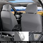 FLORICH Leather Car Seat Covers Full Set for Cars, SUVs & Trucks, Pink Black Front & Rear Automotive Seat Covers, Universal Fit for Toyota Honda Ford Jeep - Image 16