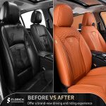 FLORICH Leather Car Seat Covers Full Set for Cars, SUVs & Trucks, Pink Black Front & Rear Automotive Seat Covers, Universal Fit for Toyota Honda Ford Jeep - Image 56