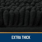 Buganda Bathroom Rugs 30x20, Quick Dry Machine Washable Chenille Bath Mats with Rubber Backing, Grey - Image 51