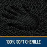 Buganda Bathroom Rugs 30x20, Quick Dry Machine Washable Chenille Bath Mats with Rubber Backing, Grey - Image 50