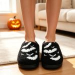 BERANMEY Halloween Slippers for Women Perfect Soft Plush Comfy Warm Slip-On Cute Womens Slippers Indoor Fluffy House Slippers for Women and Men Non-slip Fuzzy Flat Slides - Image 63