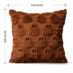 Sm:)e Embroidered Goost Plush Faux Fur Jacquard Halloween Throw Pillow Cover 18x18 Inch White, Set of 2 Silky Soft Cushion Case for Sofa Couch - Image 19