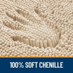 Buganda Bathroom Rugs 30x20, Quick Dry Machine Washable Chenille Bath Mats with Rubber Backing, Grey - Image 81