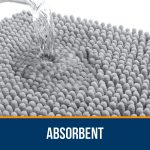 Buganda Bathroom Rugs 30x20, Quick Dry Machine Washable Chenille Bath Mats with Rubber Backing, Grey - Image 68