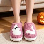 BERANMEY Halloween Slippers for Women Perfect Soft Plush Comfy Warm Slip-On Cute Womens Slippers Indoor Fluffy House Slippers for Women and Men Non-slip Fuzzy Flat Slides - Image 73