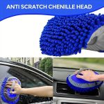 GreatCool 62 Car Wash Brush Kit Mitt Mop Sponge with Long Handle Chenille Microfiber Car Cleaning Brush Kit Supplies Car Washing Mop Kit Car Care of Scratch-Free Replacement Head for Car RV Truck - Image 11
