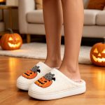 BERANMEY Halloween Slippers for Women Perfect Soft Plush Comfy Warm Slip-On Cute Womens Slippers Indoor Fluffy House Slippers for Women and Men Non-slip Fuzzy Flat Slides - Image 121