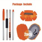 GreatCool 62 Car Wash Brush Kit Mitt Mop Sponge with Long Handle Chenille Microfiber Car Cleaning Brush Kit Supplies Car Washing Mop Kit Car Care of Scratch-Free Replacement Head for Car RV Truck - Image 21